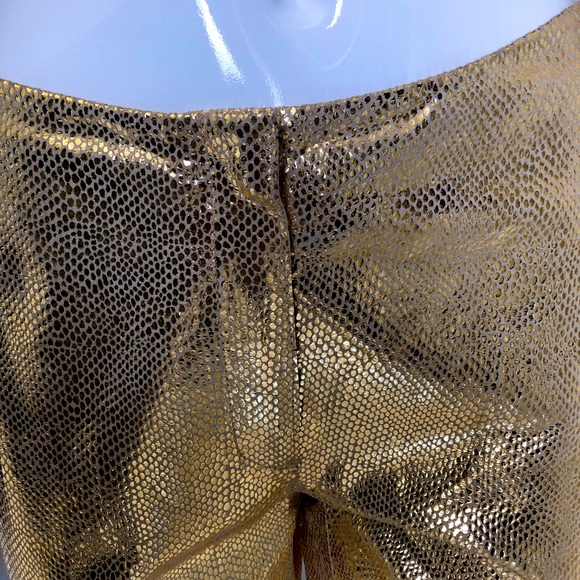 Bebe Leather Gold Cobra Pants - Picture 5 of 7